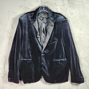 Jaywalker Velvet Suiting Mens Large Black Blazer Jacket Classic Holiday Party